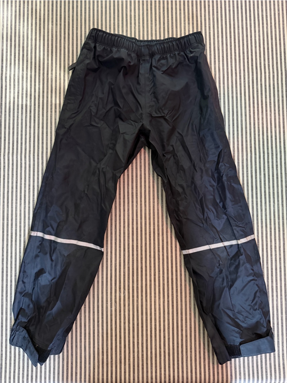 Patagonia Black Kids Rain Pants with Reflective Stripes